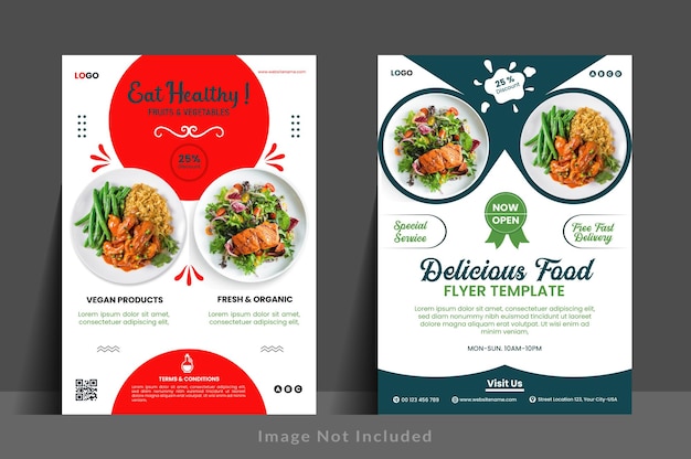Restaurant folder sjabloon met voedsel menu ontwerp