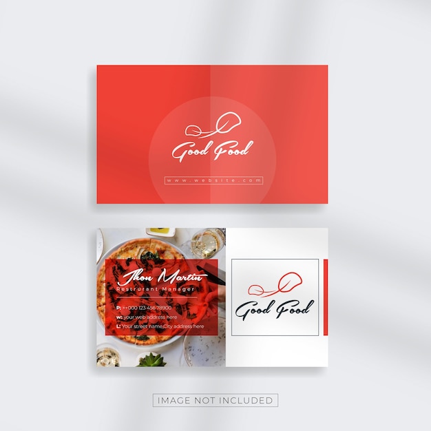 Vector restaurant food business card design