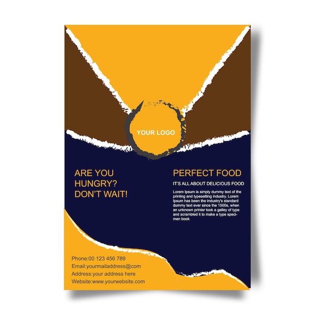 restaurant food card flyer design