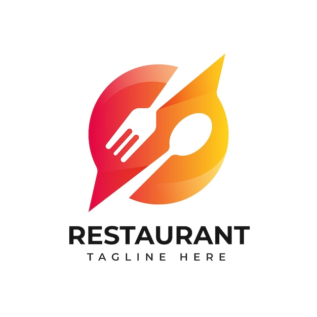 Restaurant food chef amp pizza vector logo template illustration