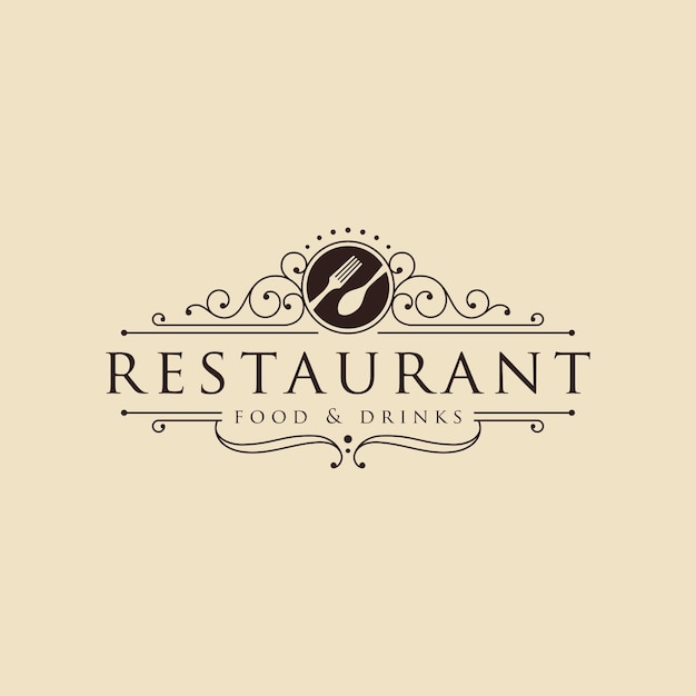 Restaurant Food amp Drink Logo ontwerp.