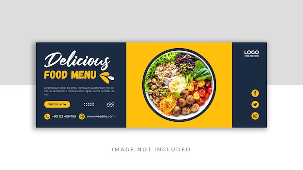 Restaurant and food facebook cover design template