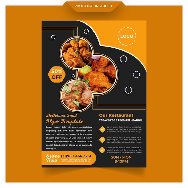 Vector restaurant food flyer design template