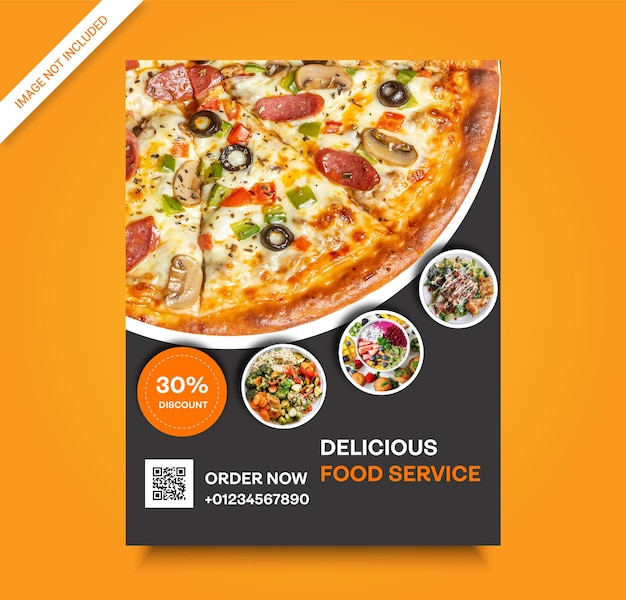 Vector restaurant food flyer template premium vector