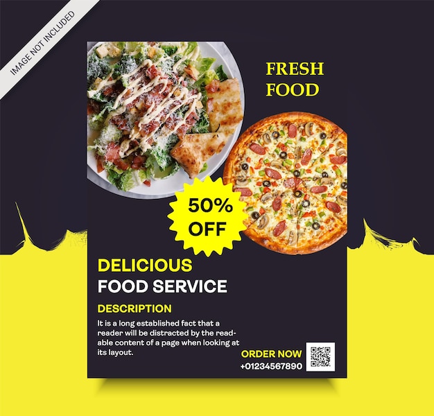 Restaurant food flyer template Premium Vector