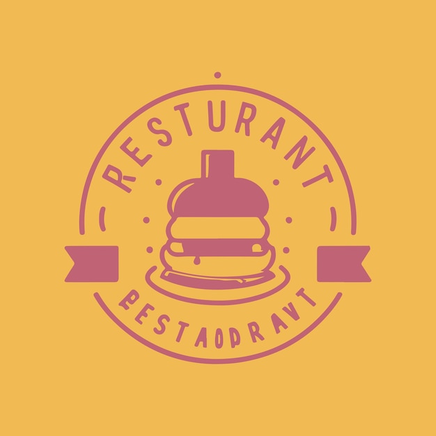 Vettore vettore di progettazione del logo alimentare del ristorante