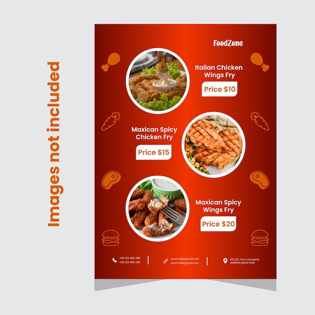 restaurant food menu flyer design