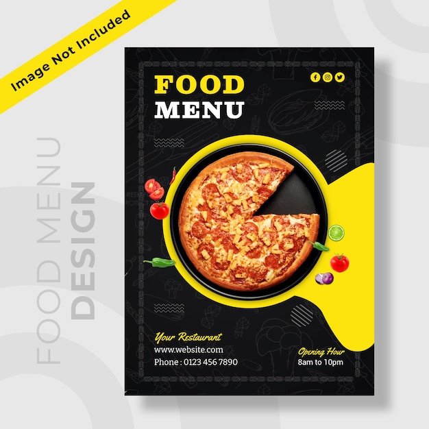 Restaurant food menu and flyer template