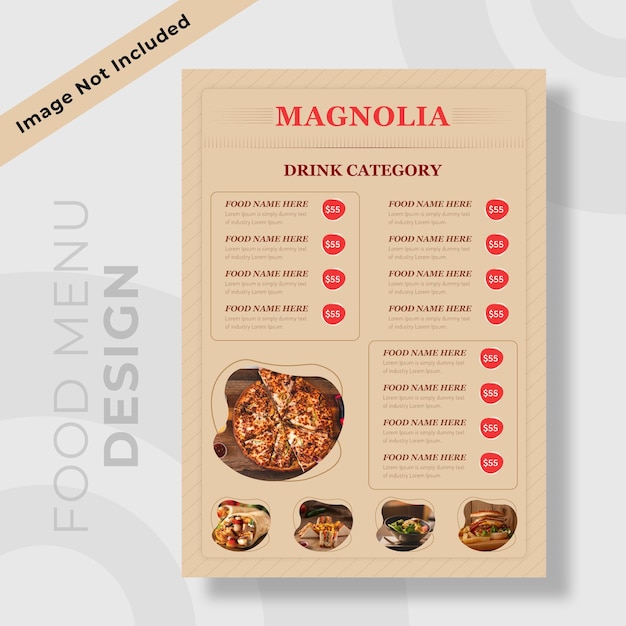 Vector restaurant food menu and flyer template