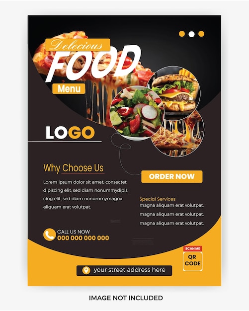 restaurant food menu restaurant flyer template