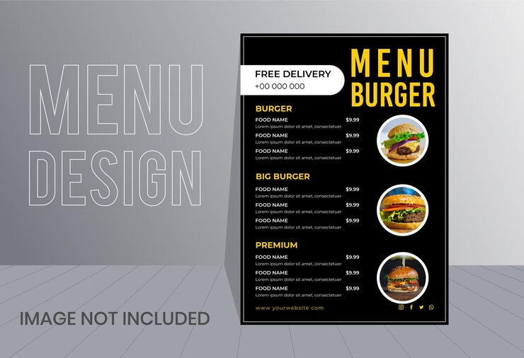 Vector restaurant food menu template design