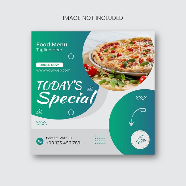 Vector restaurant food social media post template design premium vector premium vector