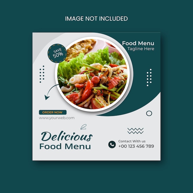 restaurant food social media post template design premium vector premium vector