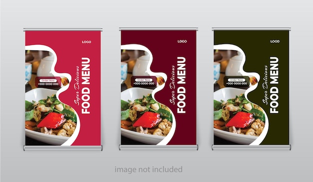 restaurant food tabletop banners design template