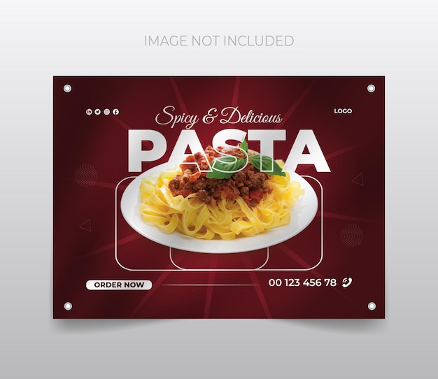 Restaurant Food vinyl banner design template