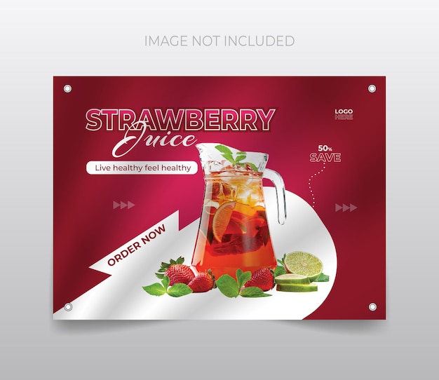 Restaurant Food vinyl banner design template