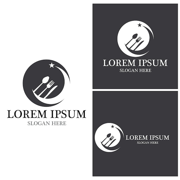 Restaurant icon logo vector template