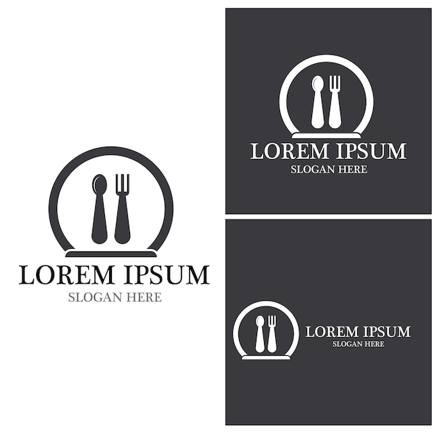 Restaurant icon logo vector template