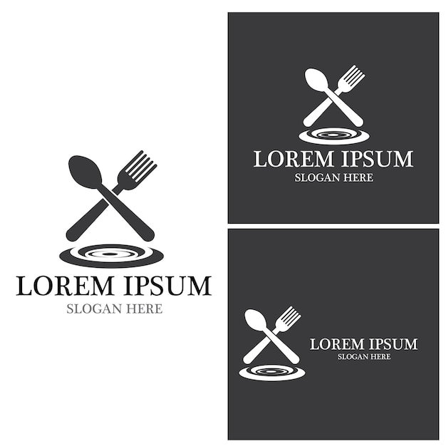 Restaurant icon logo vector template