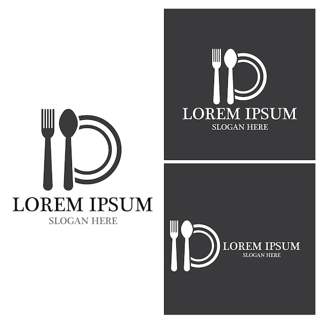 Vector restaurant icon logo vector template