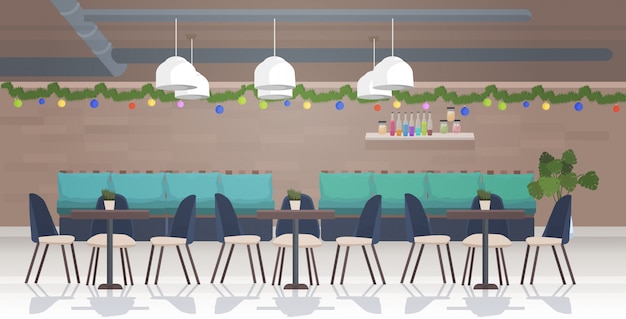 restaurant ingericht voor vrolijk kerstfeest