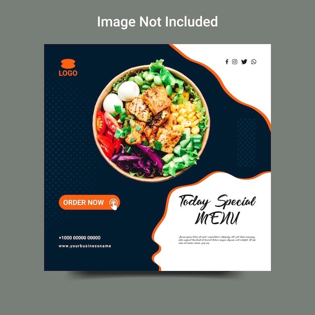 Vettore ristorante instagram social media post banner design template vector