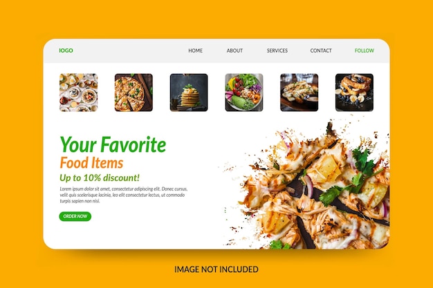 Restaurant landing page design