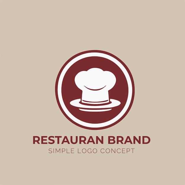 Концепция логотипа ресторана для компании и брендинга