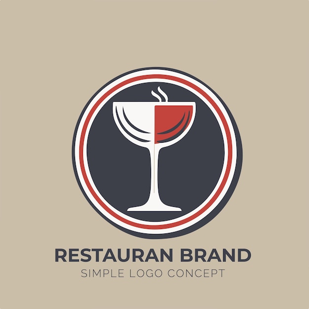 会社とブランディングのためのレストランのロゴのコンセプト