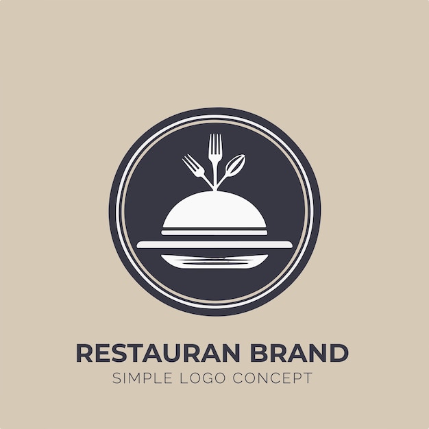 회사 및 브랜딩을 위한 레스토랑 로고 개념