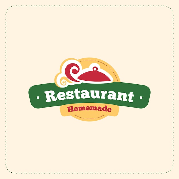 Vector restaurant logo design homemade food symbol