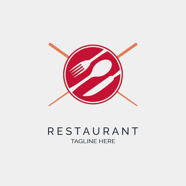 Modello di progettazione del logo del ristorante per marchio o azienda e altro