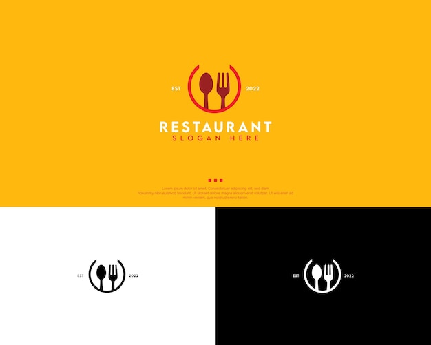 Vector restaurant logo design template