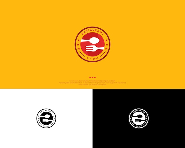 Шаблон дизайна логотипа ресторана