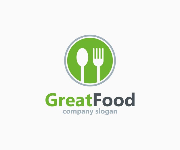 Restaurant logo design vector template spoon and fork restaurant logo