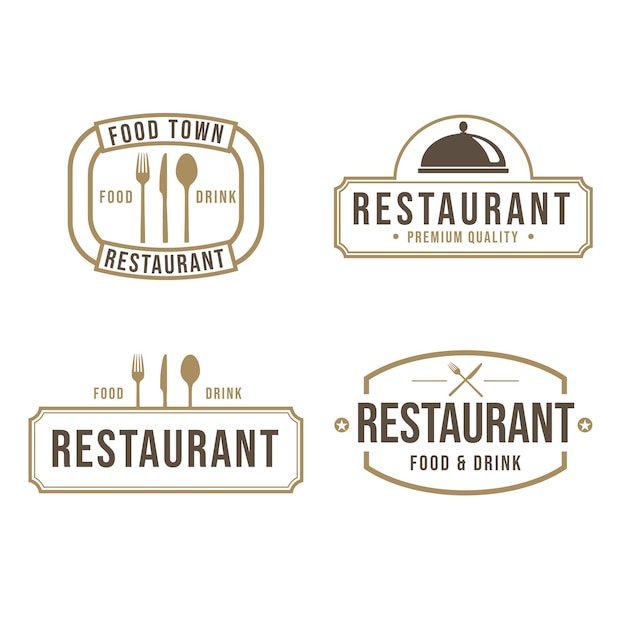 Vector restaurant logo design vector template