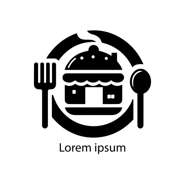 Vector a restaurant logo design on white background