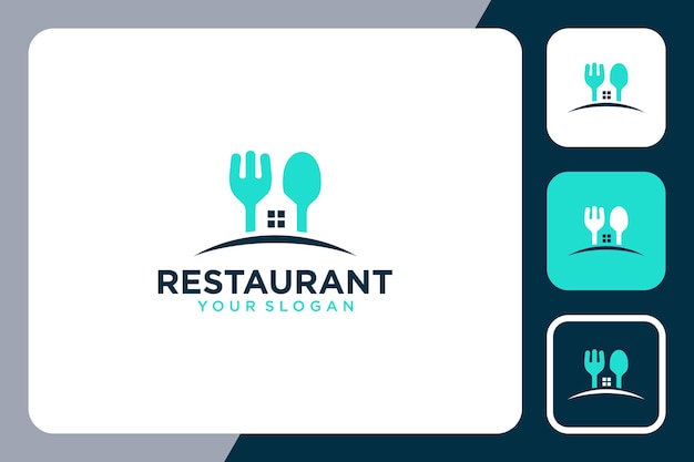 Restaurant logo design with fork and spoon