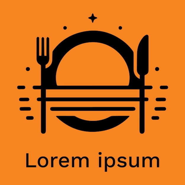 Vettore progettazione del logo del ristorante