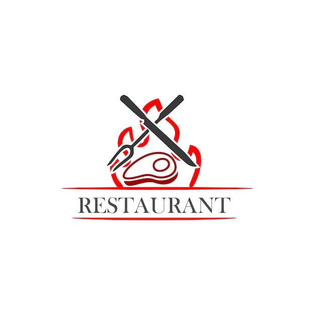 Logo del ristorante e icona del cibo