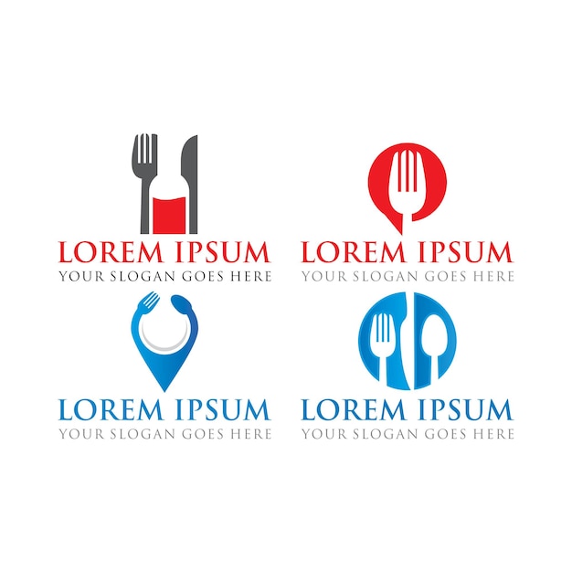 Vector restaurant logo food logo vector