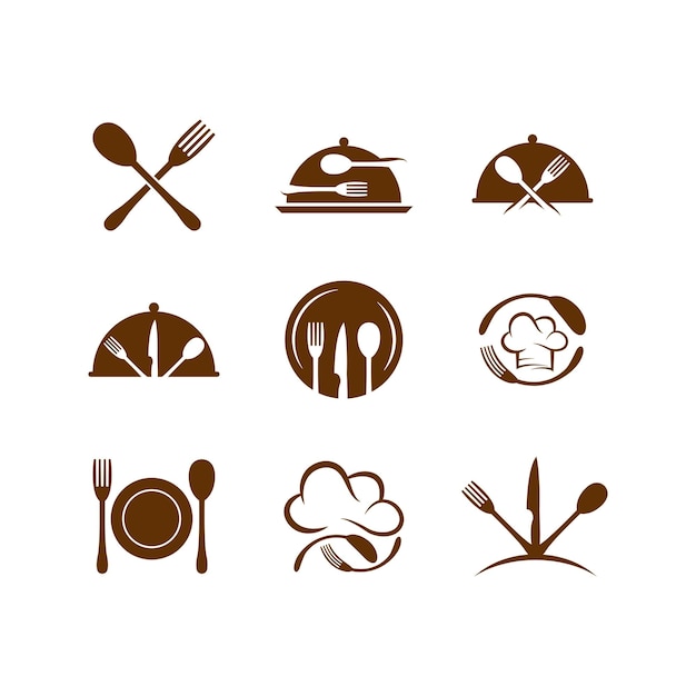 restaurant logo icon design template vector