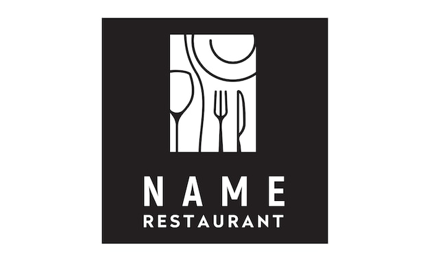 Restaurant logo ontwerp inspiratie