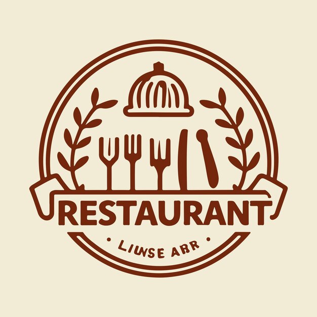 Restaurant Logo Ontwerp Vector Afbeelding