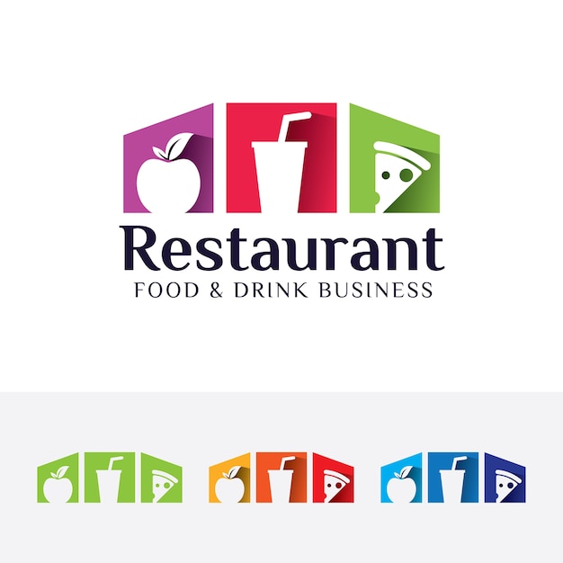 Modello di logo del ristorante