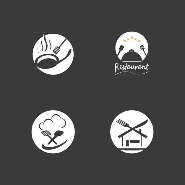 Restaurant logo vector template illustration