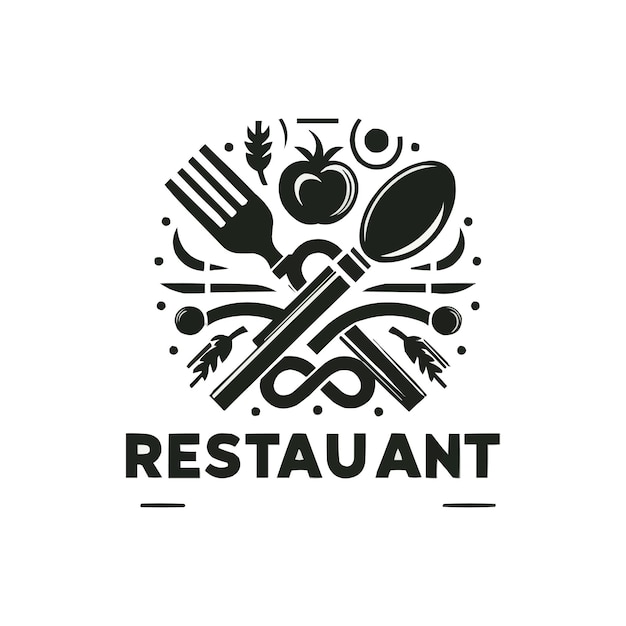 Restaurant logo on a white background