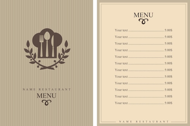 Restaurant menu banner