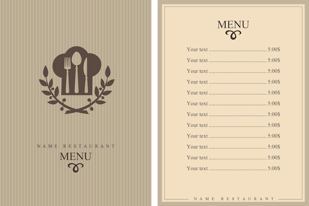 restaurant menu banner