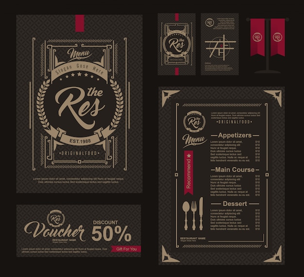 Restaurant menu design template